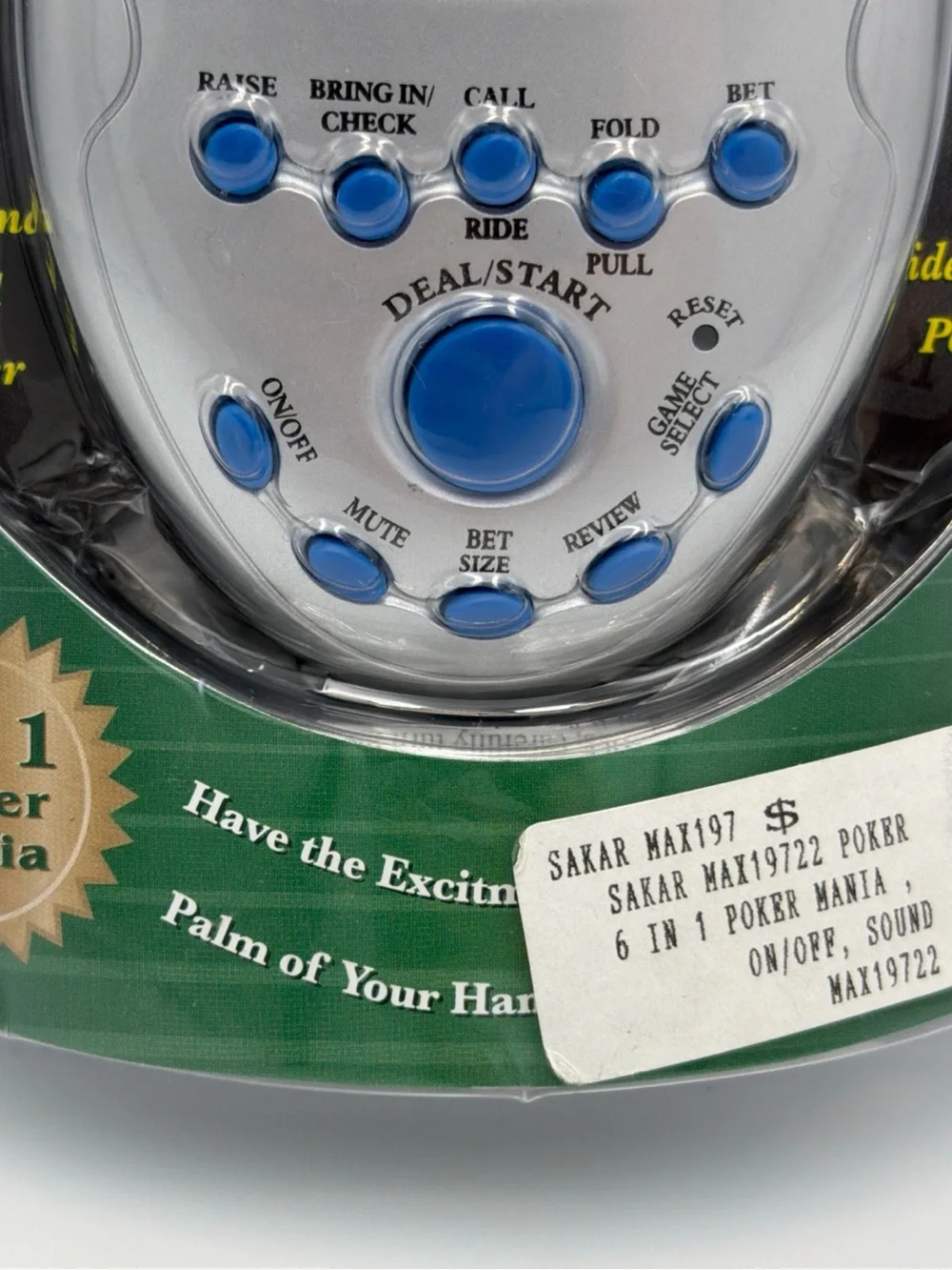 Poker Mania Electronic Handheld Game 6 in 1 by Sakar International Inc MAX19722
